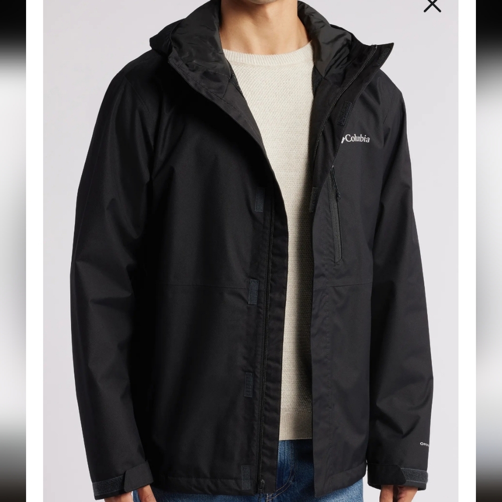 Columbia Men's Hikebound Black Rain Jacket XL Outdoor Adventure Explore Gorpcore